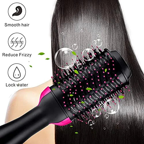 Ionic hair dryer brush for frizz free smooth and shiny hair