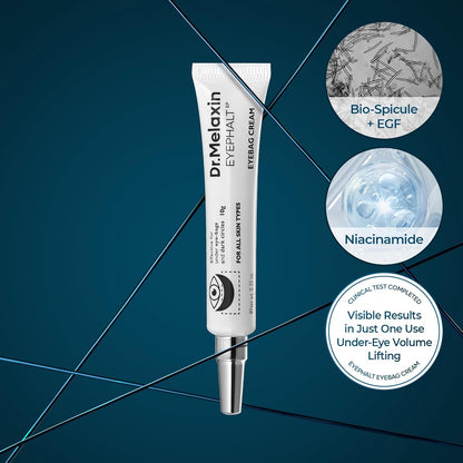 Dr.Melaxin Eyephalt Eye Bag Cream — Dark Circles, Puffiness & Fine Lines | EGF + Niacinamide + Ceramide