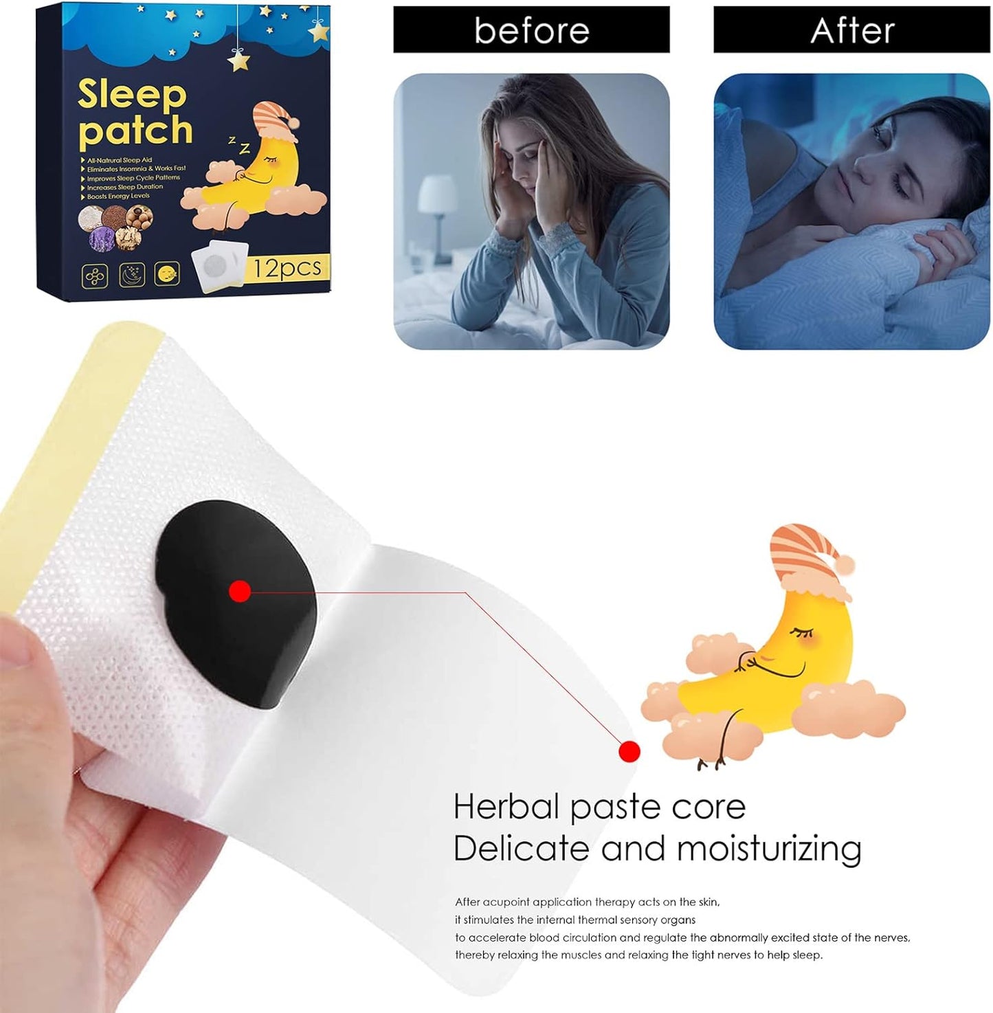 Natural Sleep Patches — Deep Rest Navel Sticker for Adults & Kids
